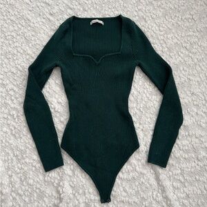 Abercrombie Sweetheart Knit Bodysuit Sweater Medium